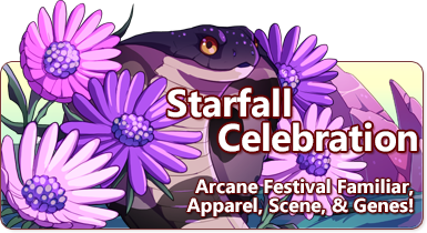 Starfall Celebration: Arcane Festival Familiar, Genes, Skins, Scene, & Apparel